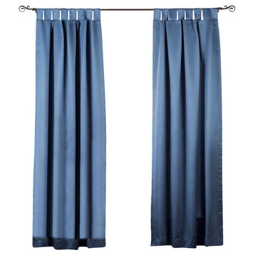 Blue Tab Top 90% blackout Curtain / Drape / Panel   - 50W x 84L - Piece