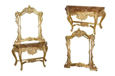 Console with mirrors