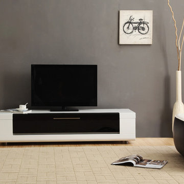 B-Modern Editor Remix Mini TV Stand | White High-Gloss
