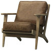 Albert Accent Arm Chair, Nubuck Chocolate, Faux Leather