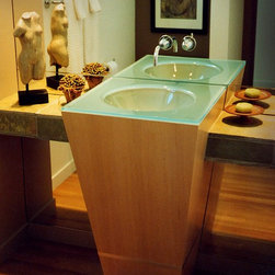 Slumped Glass Vanity - Bathroom Sinks