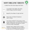 A1HC 100% Organic Cotton Flat Sheet, Light Blue, Full (90"x105")