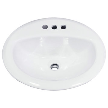 Nantucket Sinks 20.25" Drop-In Ceramic Vanity Sink