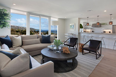 Trendy living room photo in Orange County