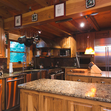 Log Home Kitchen