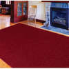Home Queen Pet Friendly Solid Color Area Rugs Burgundy - 72" x 144" Half Round
