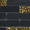 Modket Black Marquina Marble Stone Gold Glass Kitchen Backsplash TDH154MO