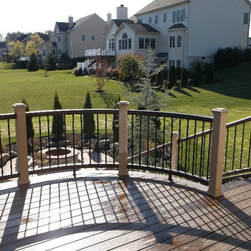 Trex Transcend Spiced Rum Curved Deck Design