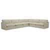 Nells Transitional Beige Fabric Sectional Sofa Set