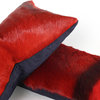 Red Overdyed Hide Pillow