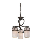 Quoizel KY5503IN Three Light Chandelier Kyle Iron Gate