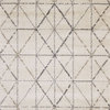 Lush Collection Cream Gray Geometric Rug, 5'3"x7'7"