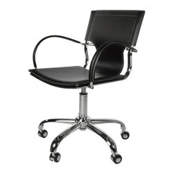 Vera Chrome Office Chair | Black - Office Chairs