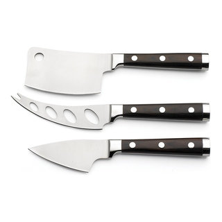 Insieme Kitchen Knife Set of 5, Cream Lucite