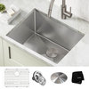 Standart PRO 24" Undermount Stainless Steel 1-Bowl 16 Gauge Kitchen Laundry Sink