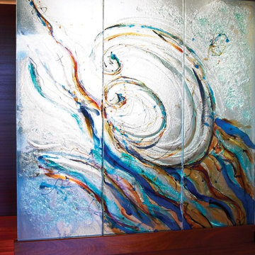 Artistic glass mural
