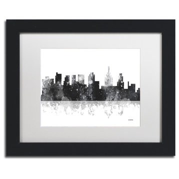 Watson 'Philadelphia Skyline BG-1' Art, Black Frame, 11"x14", White Matte