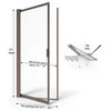 Sopora 27.75-29.5" Pivot Shower Door, Clear Glass, Oil Rubbed Bronze