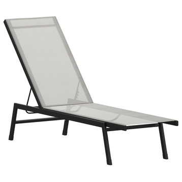 Black/Gray Chaise Lounge