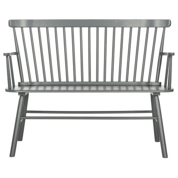 Laura Spindle Back Bench/Settee, Gray
