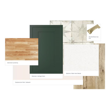 Mood Board for Heritage Green Shaker-Style kitchen