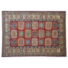 Red Oriental Rug, 6'X7' Hand Knotted 100% Wool High Quality Kazak Rug