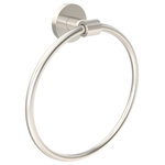 Symmons Industries - Identity Towel Ring, Satin Nickel - The Symmons Identity Collection balances sleek curves and defined edges with stylish simplicity. This Identity bathroom towel holder is constructed of brass and stainless steel and includes mounting hardware for an easy and sturdy installation. Like all Symmons products, the Identity Towel Ring is backed by a limited lifetime consumer warranty and 10 year commercial warranty.