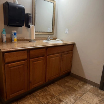 Commercial Bathroom and Office Remodel - LVP, Ceiling