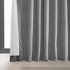 Signature Extra Wide Grommet Blackout Velvet Curtain, Silver Gray, 100"x84"
