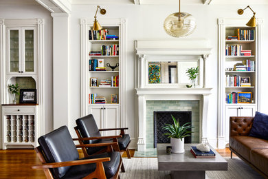 Inspiration for a transitional living room remodel in DC Metro
