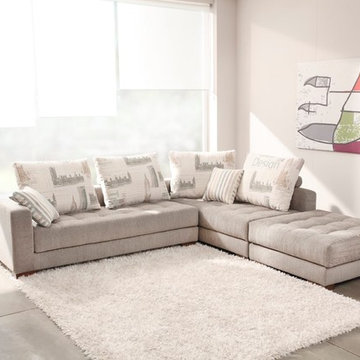 Manacor Contemporary Fabric Sofa by Famaliving