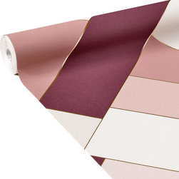Intiss&eacute; OLIVIA coloris rose an&eacute;mone - Wallpaper