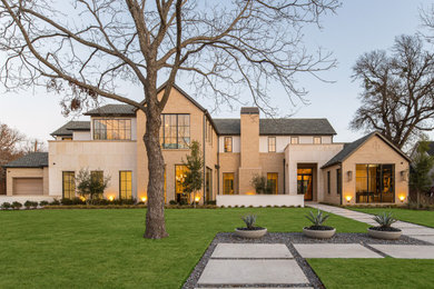 Transitional exterior home photo in Dallas