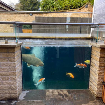 Glass Balustrade surrounding a Pond, in Sheffield