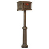 Traditional Curbside Mailbox with Bradford Surface Mount Mailbox Post
