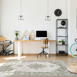 Fairfield Rugs in Green Border - Rugs