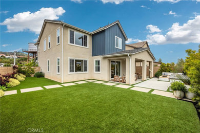 Inspiration for a craftsman exterior home remodel in Orange County