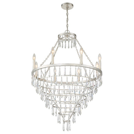 Crystorama Lucille Eight Light Chandelier LUC-A9068-SA