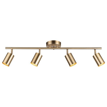 Bellevue GCF44240 4 Light 30"W Fixed Rail Ceiling Fixture - Matte Brass