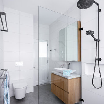 Handless Vanity with Stone Benchtop