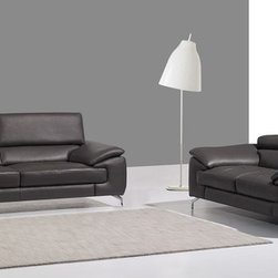 Modern Slate Grey Premium Leather Sofa Set A973 - $3829.40 - Living Room Furniture Sets
