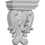 Ekena Millwork - 2 5/8"Wx1 3/8"Dx3 5/8"H Odessa Corbel - These corbels are truly unique in design and function. Primarily used in decorative applications urethane corbels can make a dramatic difference in kitchens, bathrooms, entryways, fireplace surrounds, and more. This material is also perfect for exterior applications. It will not rot or crack, and is impervious to insect manifestations. It comes to you factory primed and ready for your paint, faux finish, gel stain, marbleizing and more. With these corbels, you are only limited by your imagination.