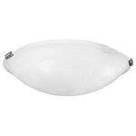 Livex Lighting - Oasis Ceiling Mount, Brushed Nickel - In a brushed nickel finish paired with white alabaster glass, this sleek flushmount will complement your transitional decor with its clean, stylish look.