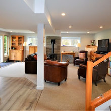downstairs
