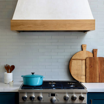 Custom Plaster Hood with White Oak Accent