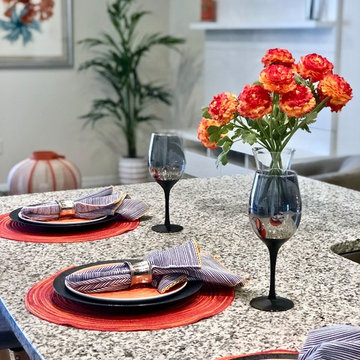 Kitchen Island Place Setting