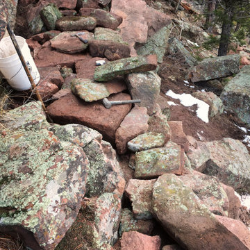 Progress, Upper Trail Section Crib Wall Construction