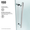 VIGO 34"x58" Frameless 3/8" Clear and Chrome Shower Enclosure, Chrome