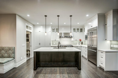 Transitional kitchen photo in Calgary