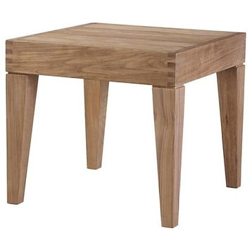 22" Outdoor Teak Stool, Square Side Table, End Table